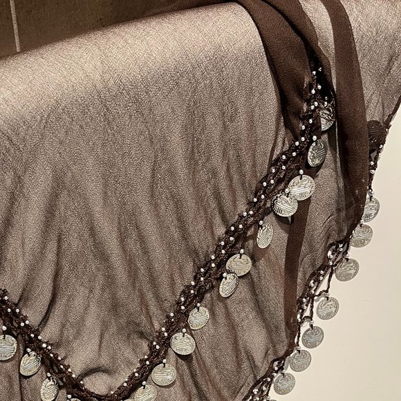 Beach sarong Cover-up with dangling coins - Picture 2 of 6